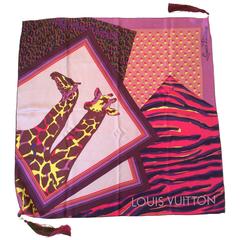 Limited Edition Louis Vuitton Silk Scarf with Tassels 10