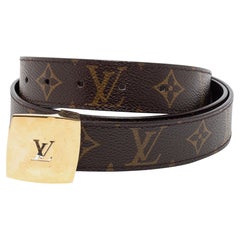 Louis Vuitton Monogram Canvas LV Cut Belt 95CM