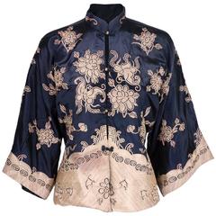 Antique 1920s Chinese Silk Jacket 