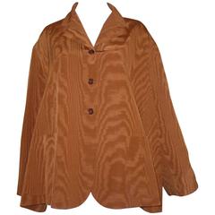 Vintage 1991 Romeo Gigli Cocoa /Bronze Moire Oversized Jacket 