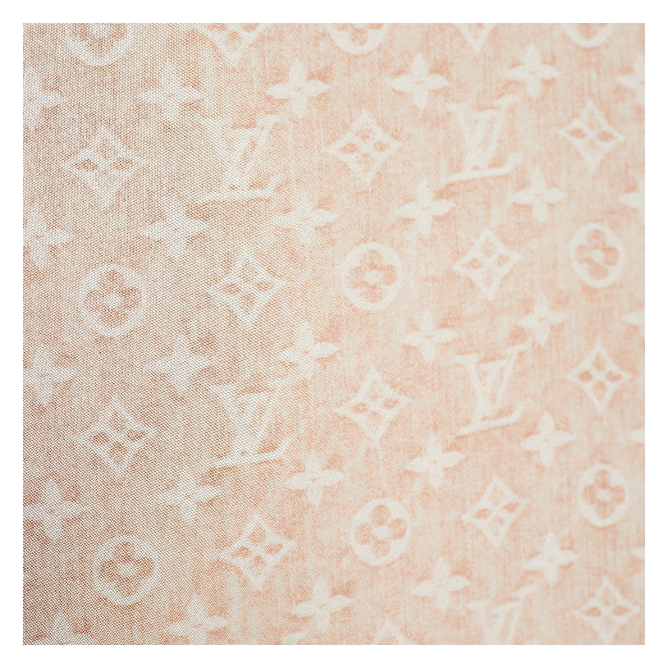 LOUIS VUITTON Neutrals Monogram Classic Silk Printed Scarf