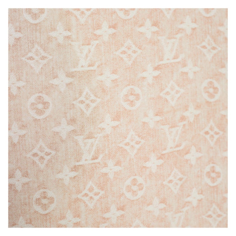 Authentic Louis Vuitton Monogram 100% Silk Brown 90 x 90cm Scarf From Japan