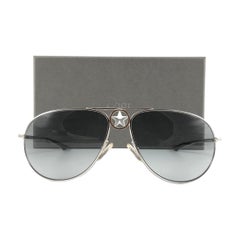 Vintage Christian Dior " HIPPY 1 " Silver Wrap Sunglasses Fall 2000 Y2K