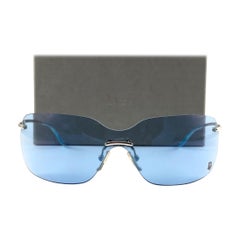 Retro Christian Dior Bowling Blue Bubble Wrap Sunglasses Fall 2000 Y2K