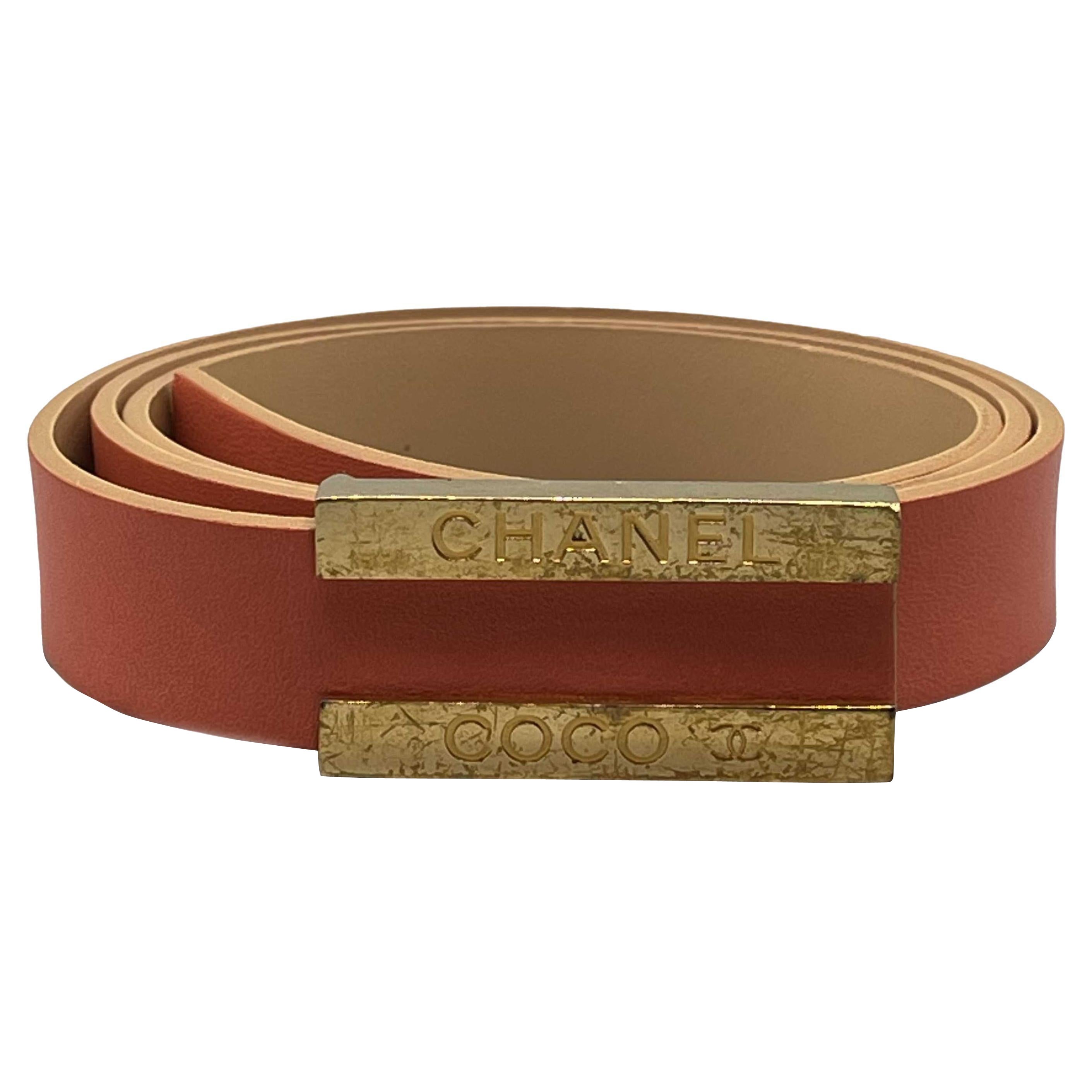 Chanel 01P 2001 Spring Vintage Leather Belt