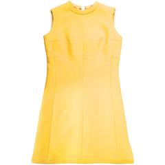 Vintage 1960's Yellow Sleeveless A-Line Dress