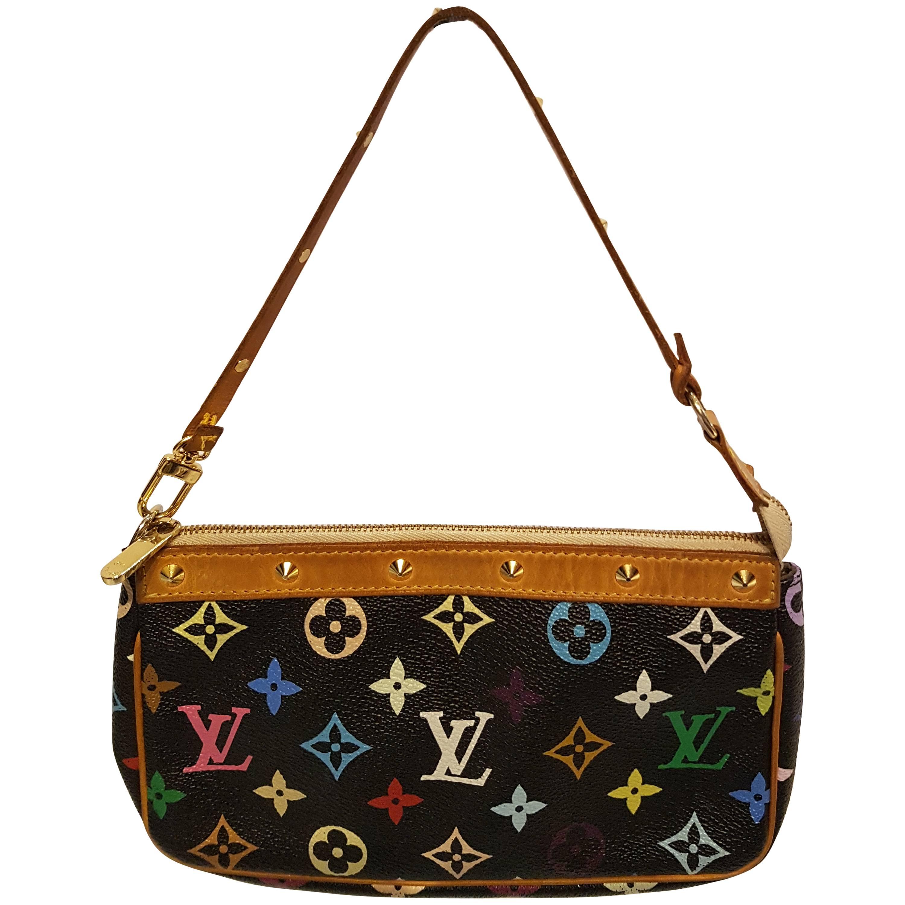 Louis Vuitton Monogram Multicolore Pochette Accessoires Baguette Bag at  1stDibs