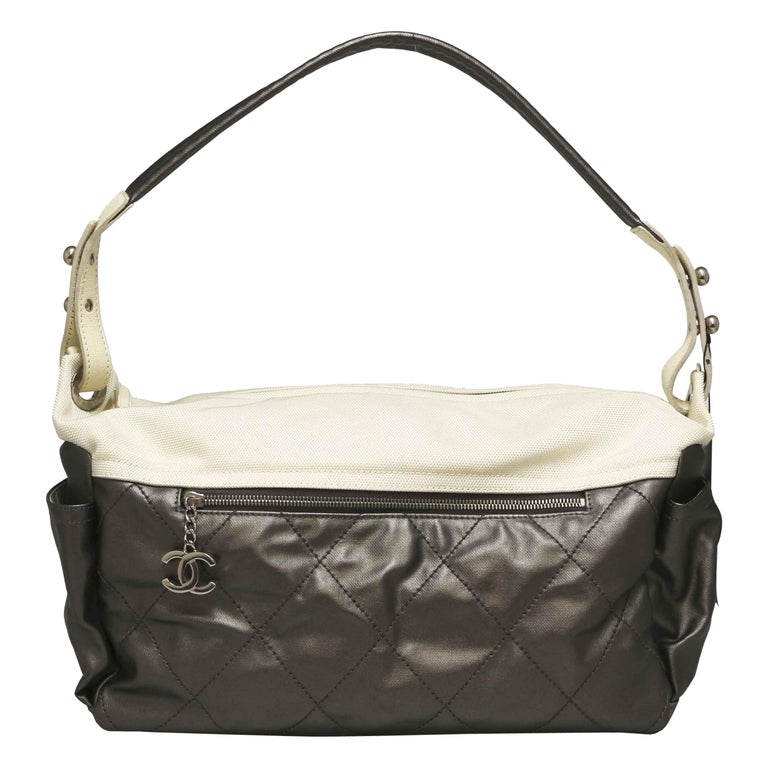 Chanel Two Tone Bag - 149 For Sale on 1stDibs  2 tone handbags, chanel 2  tone bag, chanel two tone flap bag