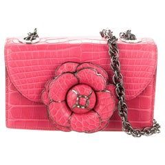 New $8999 Oscar De La Renta Pink Alligator Tro Bag W/ Box & Tags