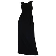 1960s Donald Brooks Sculpted & Scooped Black Dress 4