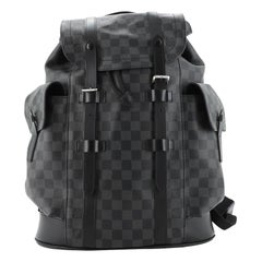 LOUIS VUITTON Christopher PM Camouflage Nylon Monogram Backpack Bag Bl