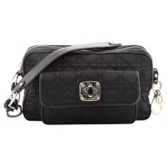 Christian Dior Charming Pocket Shoulder Bag Cannage Quilt Nylon