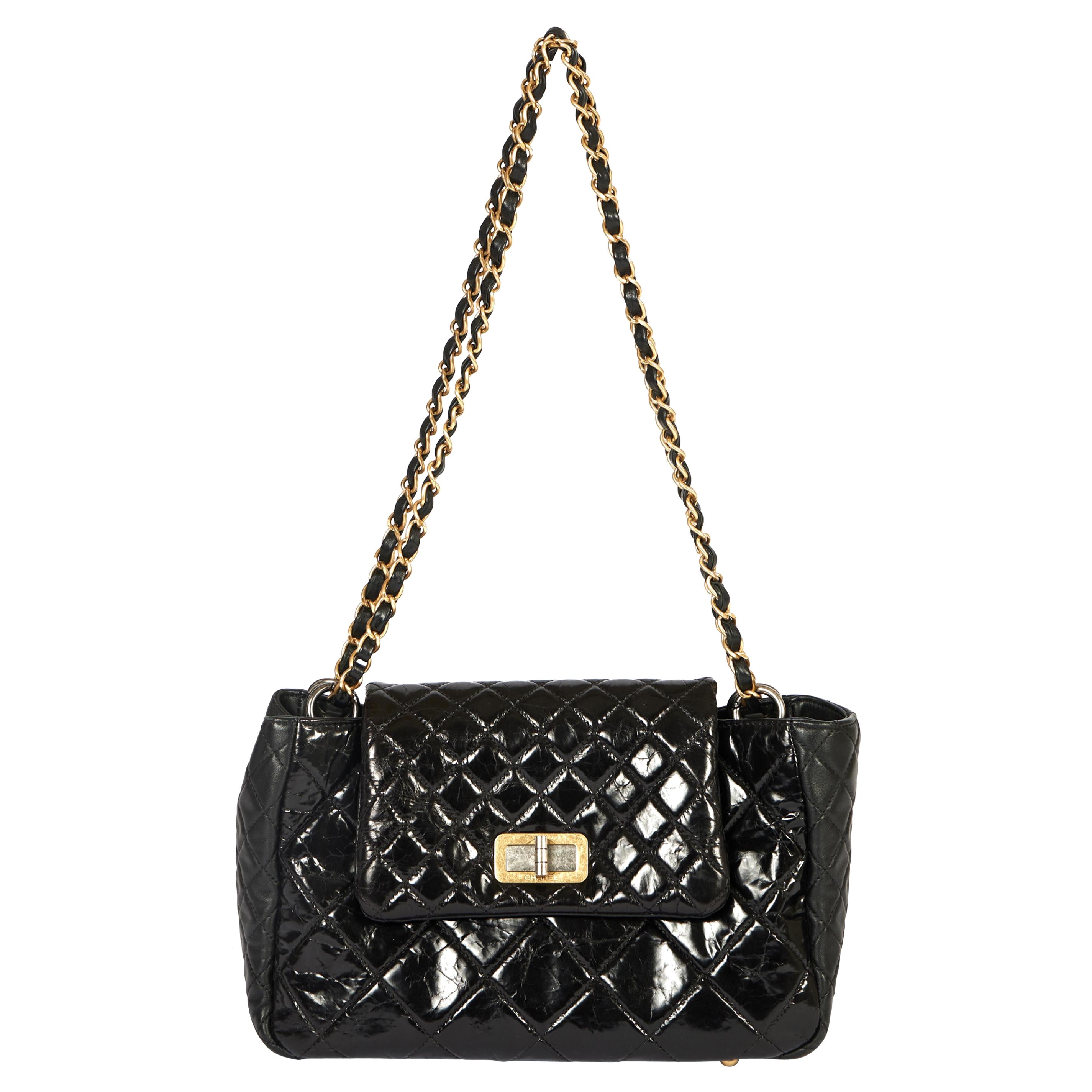 Chanel Patent Reissue Black Shoulder Bag