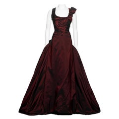 Used Vivienne Westwood Couture red taffeta corset and ballgown skirt, fw 1996