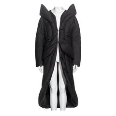 Alexander McQueen black wool quilted coat, fw 1999