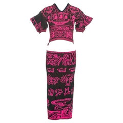 Vintage Vivienne Westwood x Malcolm McLaren x Keith Haring 'Witches' skirt suit, fw 1983