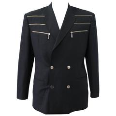 1980s Claude Montana Men’s Power dressing Zip Detail jacket