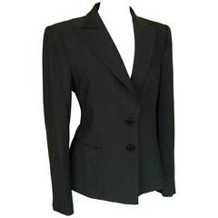 Emporio Armani Black + White Wool Check Jacket Size 48 1990s 5