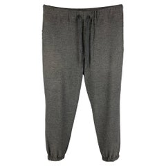RAG & BONE Size L Charcoal Solid Wool Elastic Waistband Casual Pants
