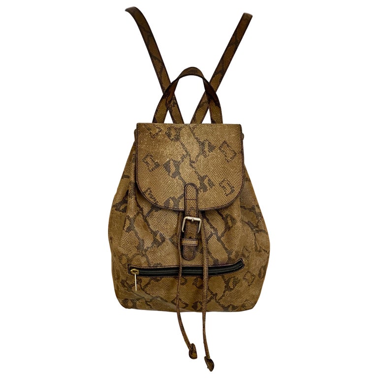 Vintage Leather Backpack Purse - 96 For Sale on 1stDibs