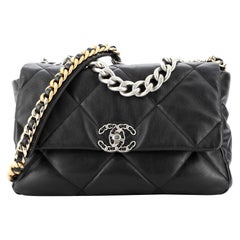 Chanel 19 Flap Bag Quilted Lambskin Large