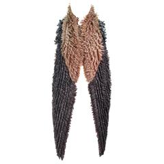MISSONI Shaggy Loop Draped Vest in Caramel & Grey Size S 3