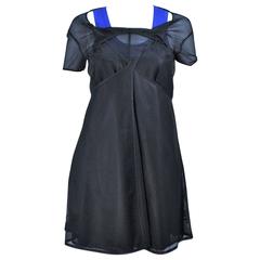 COMME DES GARCONS Draped Black Mesh Net Dress Ensemble Size S 8