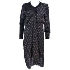 COMME DES GARCONS JUNYA WANTANABE Black and White Polka Dot Dress Size S