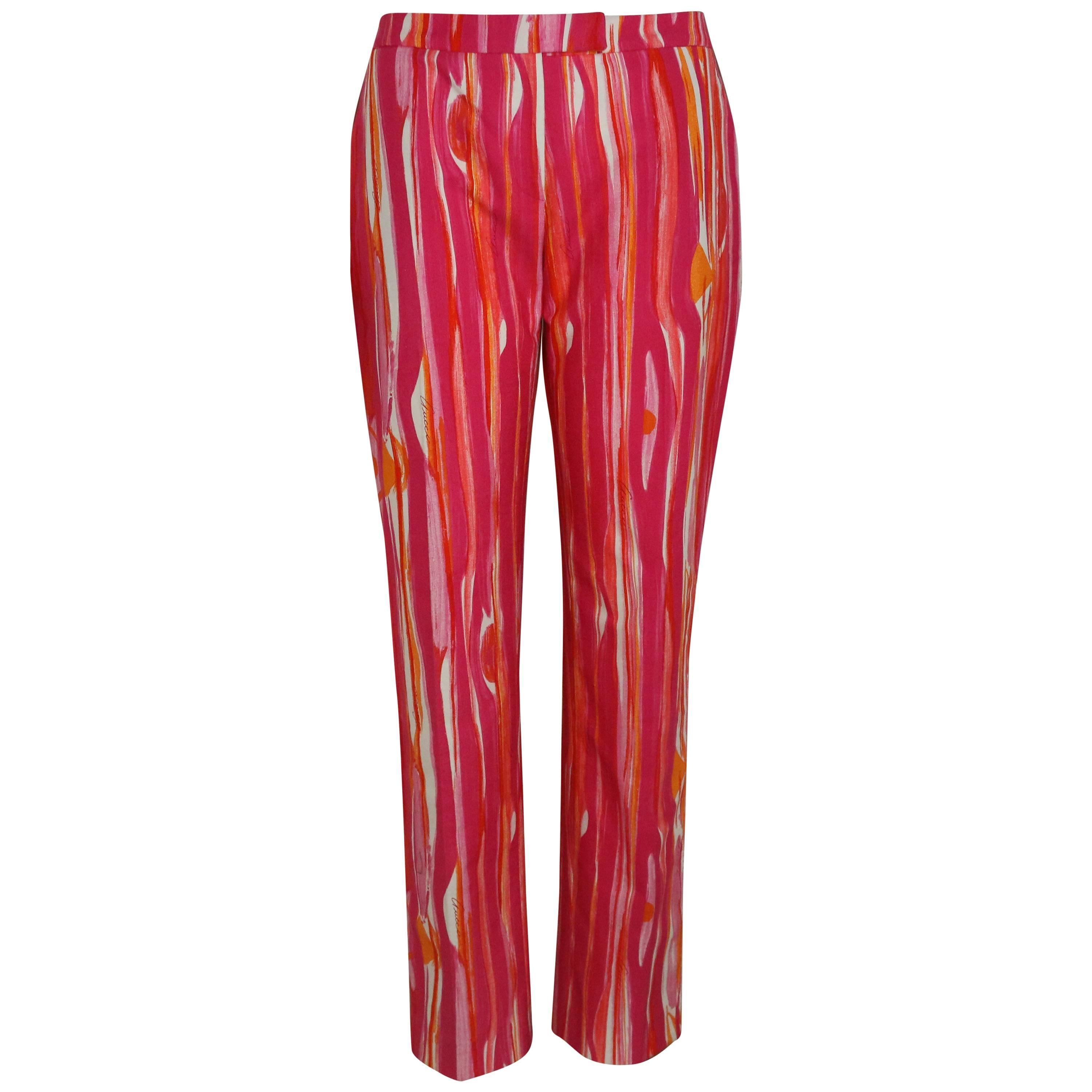 Tom Ford For Gucci Colour Printed Pants For Sale