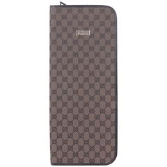 GUCCI Braunes GG-MONOGRAMM-Leinwand-REISE-KRAWATTENETUI Krawattenhalter RACK