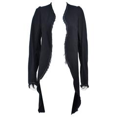 COMME DES GARCONS Indigo Denim Deconstructed Coat with Top Stitching Size M 12