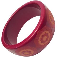 Rare Tiffany and Co. Paloma Picasso Red Lucite Bracelet 11