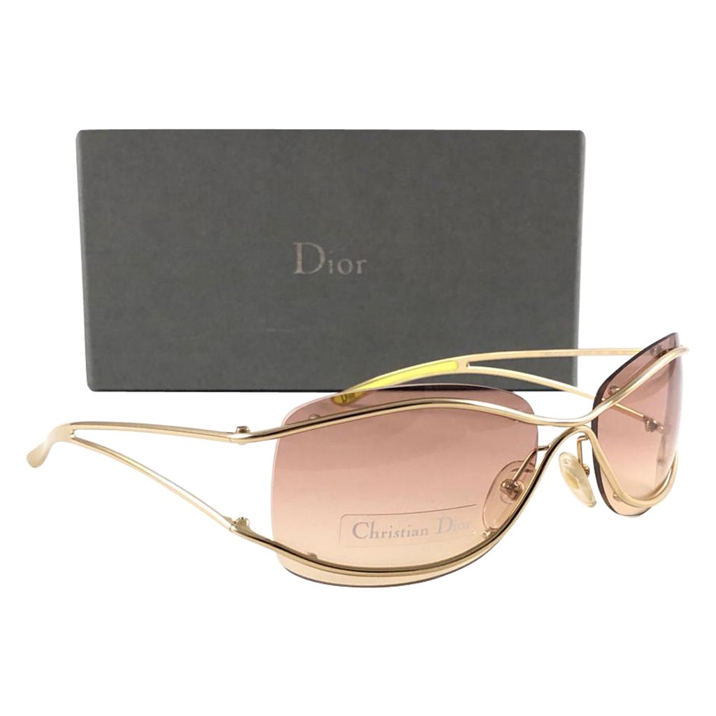 Vintage Christian Dior " DIOR NEON "  Wrap Sunglasses Fall 2000 Y2K For Sale
