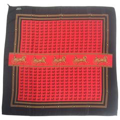 Hermes Paris Silk Horse and Carriage Scarf in Hermes Box