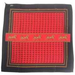 Hermes Paris Silk Horse and Carriage Scarf in Hermes Box