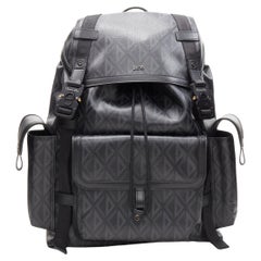 new DIOR 2022 HIt The Road black CD Diamond canvas logo backpack