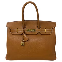 Hermes Birkin 30 Gold Bag 