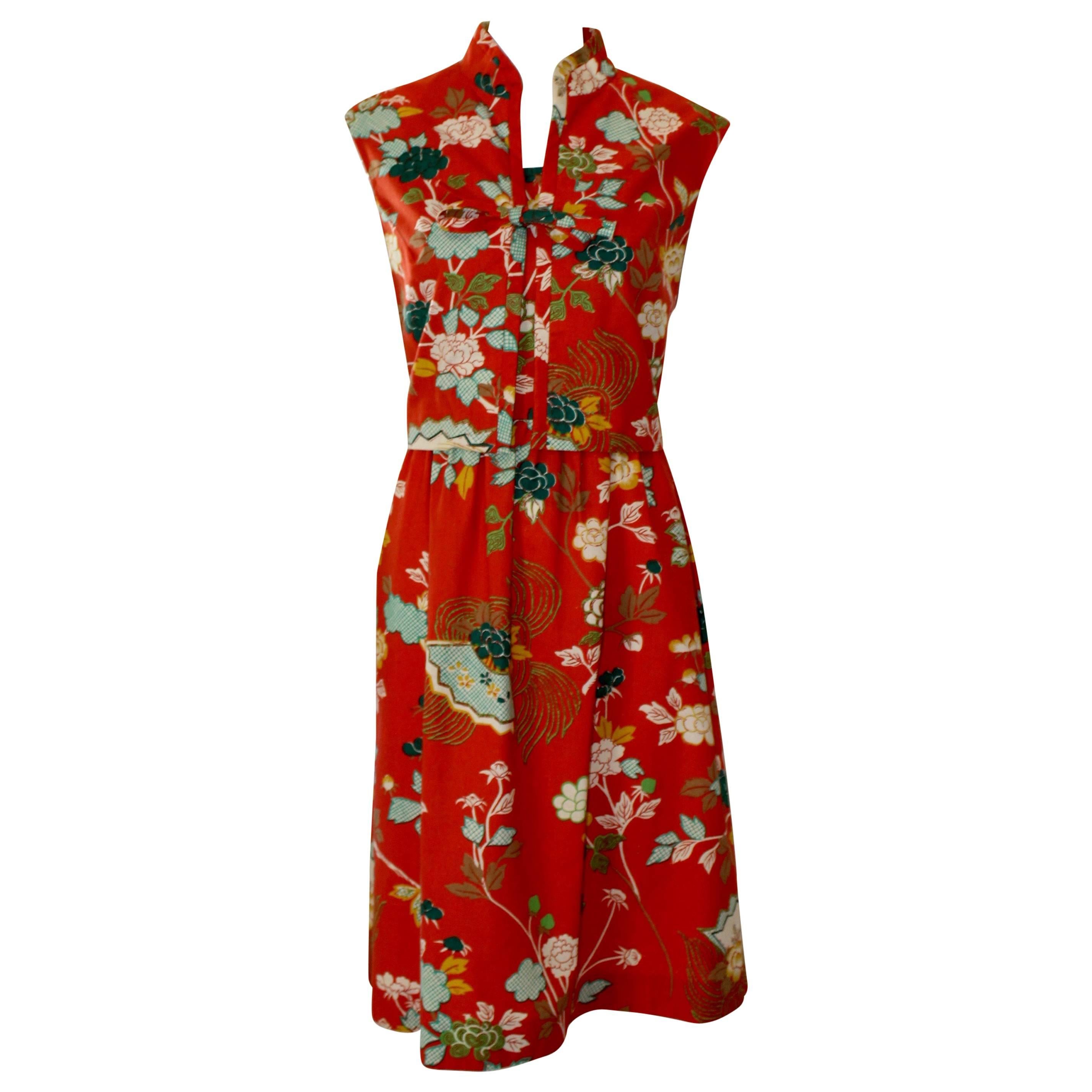 1960s Neiman Marcus Two Piece Printed Sundress 