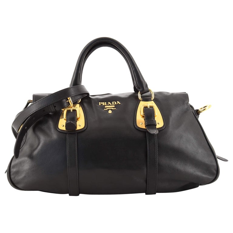 Prada Convertible Belted Satchel Soft Calf Small For Sale at 1stDibs