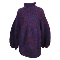 1989 PERRY ELLIS by MARC JACOBS oversized purple handknit sweater dress