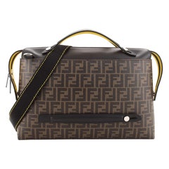Fendi By The Way Laptop Briefcase Zucca Coated Canvas