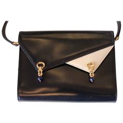  Leather Gucci Crossbody Bag with Gold Bejeweled Hardware 