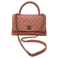 Chanel Rosa Coco Handtasche mit Griff