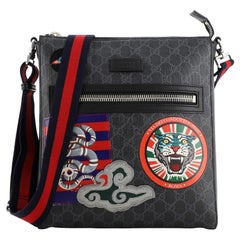 Gucci Night Courrier Zip Messenger GG Coated Canvas with Applique Medium