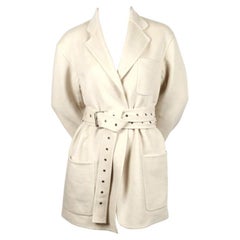 CELINE by PHOEBE PHILO cashmere coat with extra long belt - new