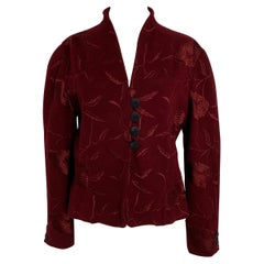Vintage Krizia bordeaux embroidery jacket