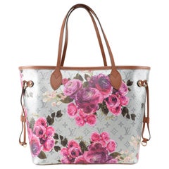 🎀Brand New Louis Vuitton 2022 FW Garden Collection OnTheGo MM Silver  Flowers🎀