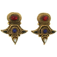 Vintage Claire Deve Byzantine Style Earrings