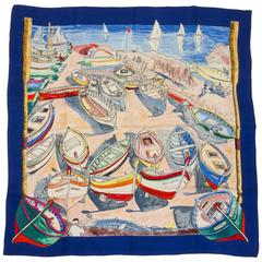 Hermes Barcarolle Maritime Silk Scarf by Philippe Dauchez