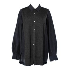 Bi-material men shirt in knit wool and cotton Comme des Garçons Shirt 